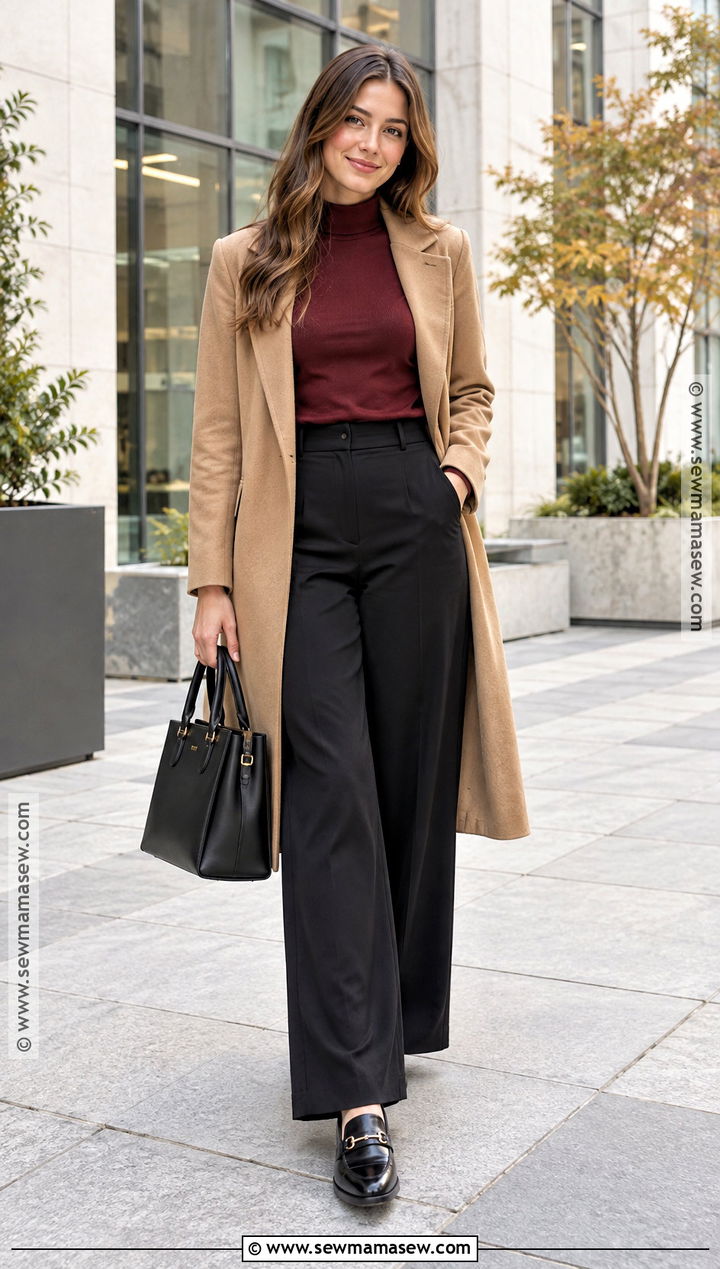 Black Trousers With A Fitted Turtleneck - 15 affordable fall wardrobe essentials