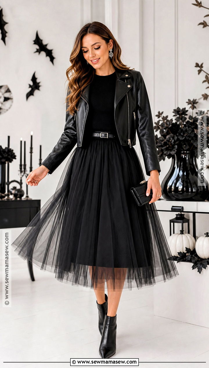 Black Tulle Skirt Halloween Outfit - 30 black halloween outfit ideas
