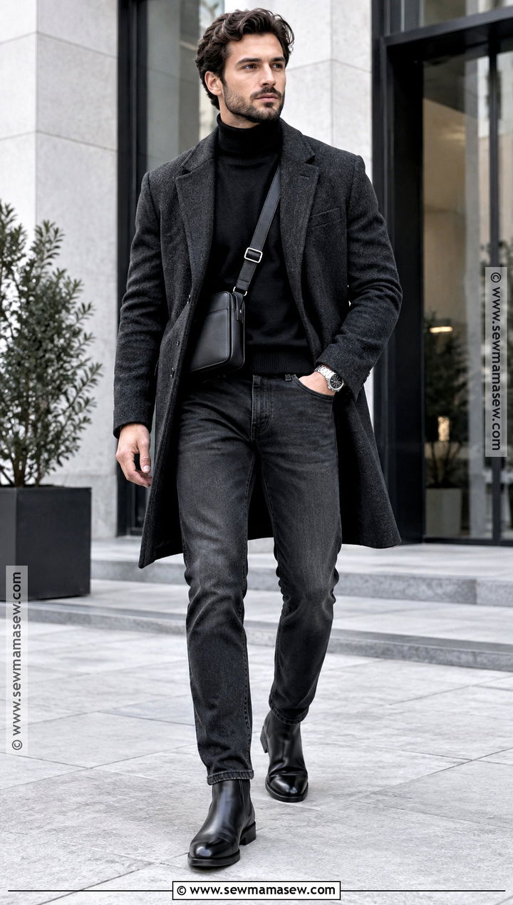 Black Turtleneck Autumn Outfit - 15 Minimalist Autumn Outfit Ideas for Men