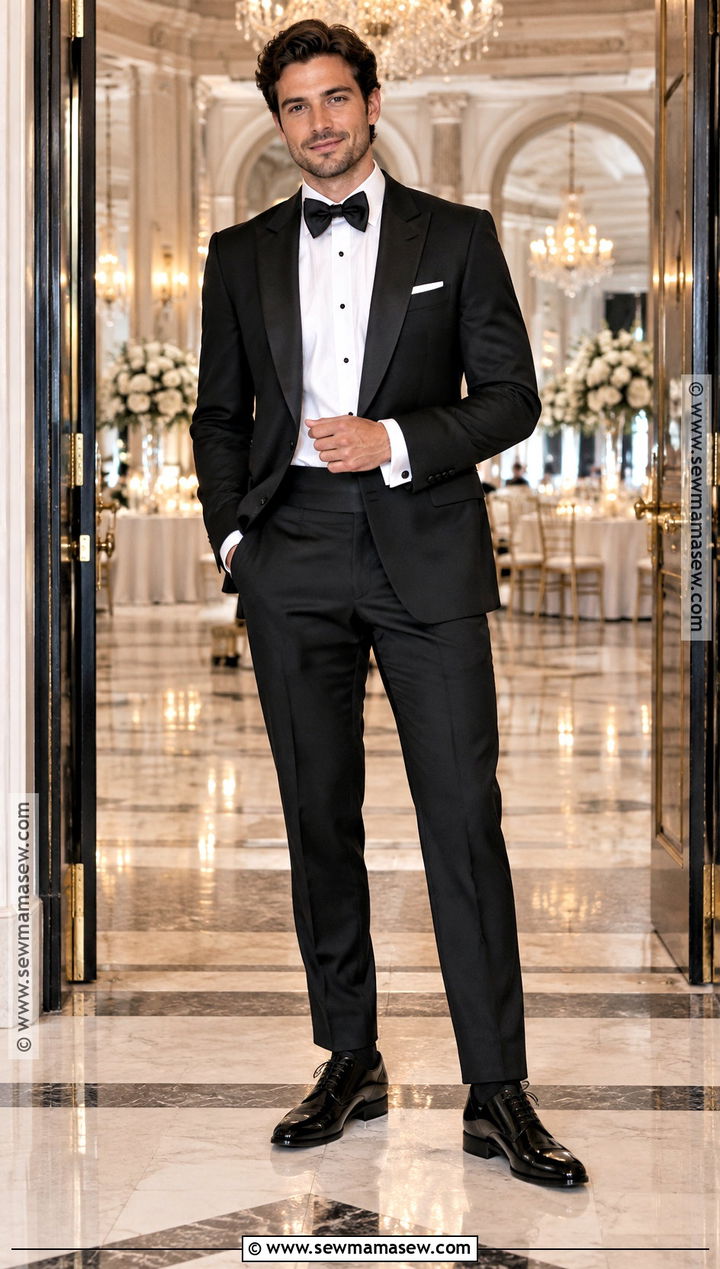 Black Tuxedo Fall Wedding Guest Outfit - 20 mens fall wedding attire guest ideas