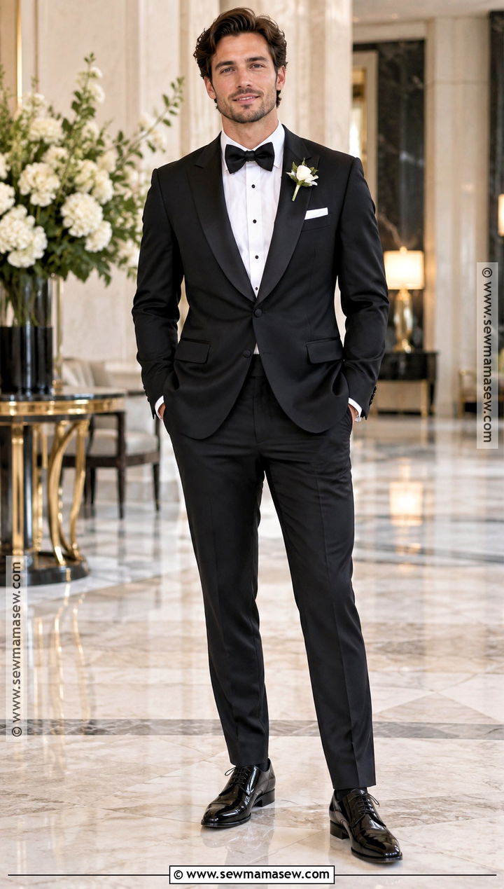 Black Tuxedo Groomsmen Outfit - 15 autumn groomsmen attire ideas