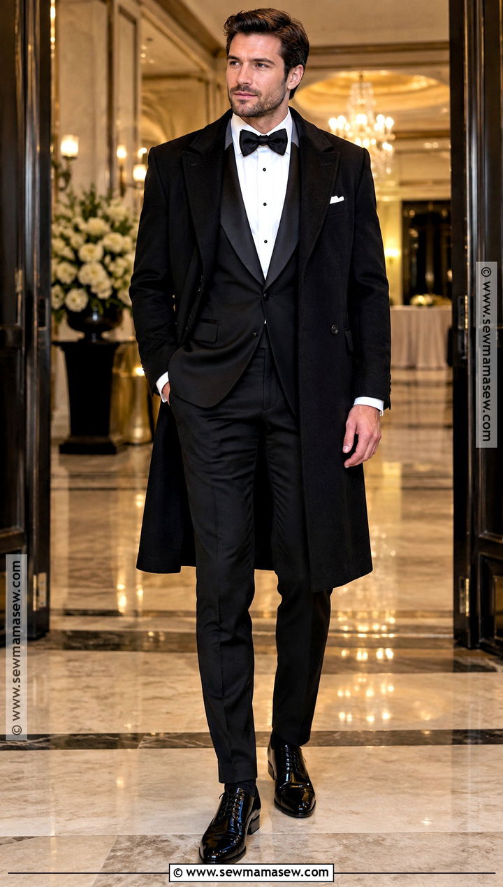 Black Tuxedo October Wedding Guest Outfit - 15 October Wedding Guest Outfits for Men