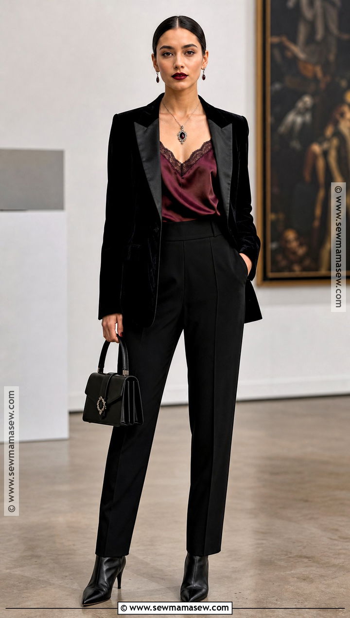 Black Velvet Blazer Vampire Outfit - 40 modern vampire outfit ideas