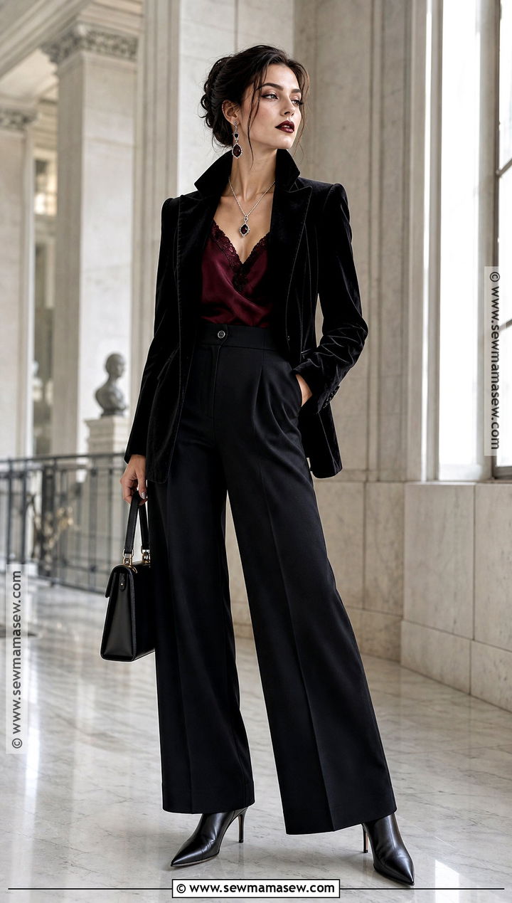 Black Velvet Blazer Vampire Outfit - 30 vampire style outfits