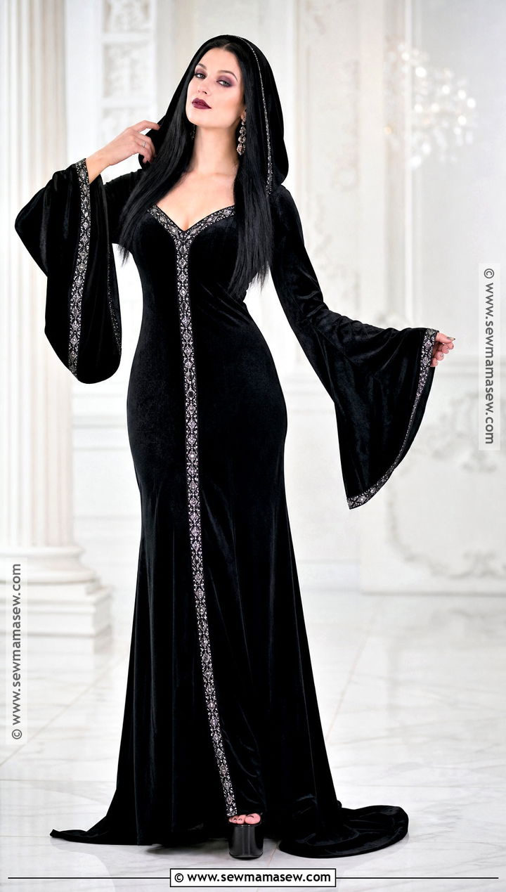 Black Velvet Hooded Cher Costume - 30 cher costume 70's ideas