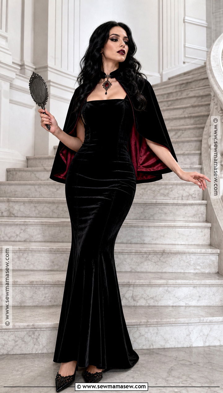 Black Velvet Vampire Dress - 30 black vampire dress ideas