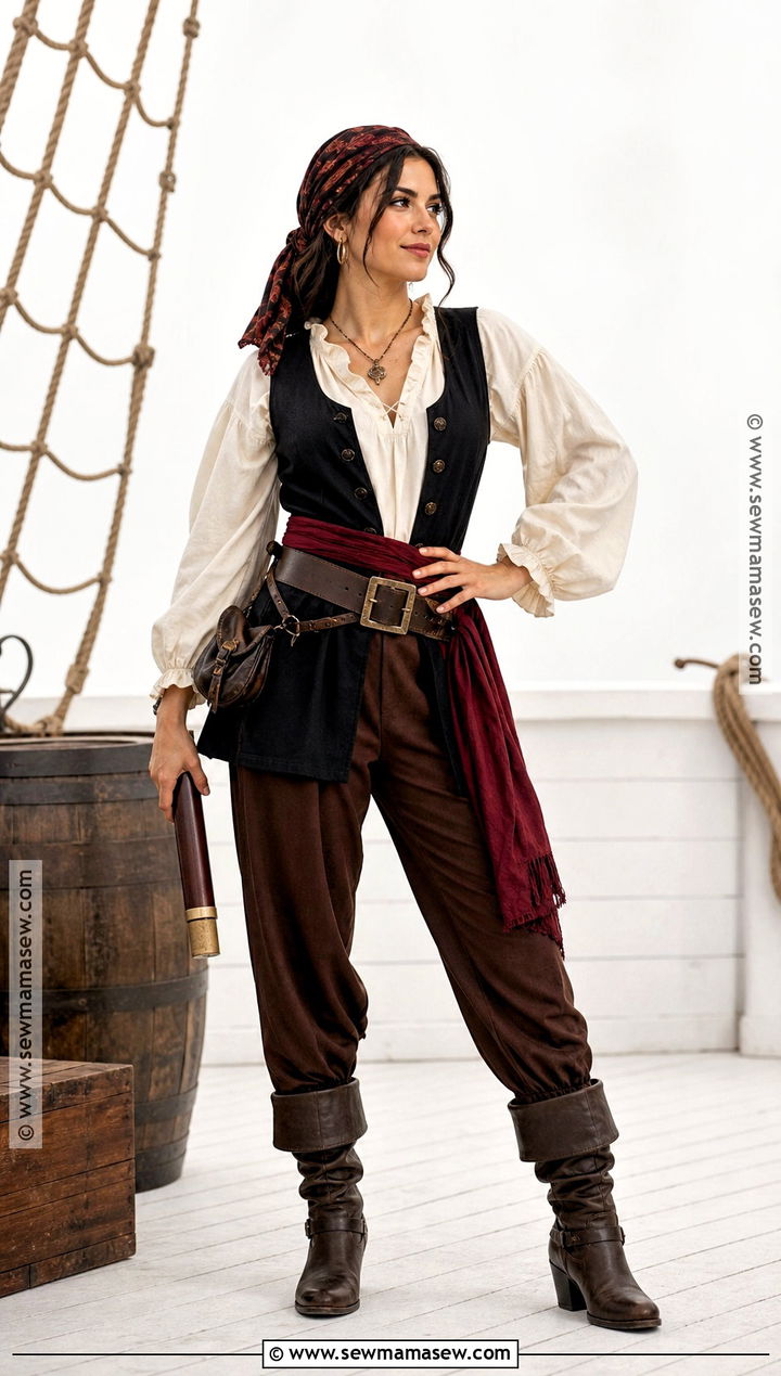 Black Vest Pirate Costume - 35 easy pirate costume ideas