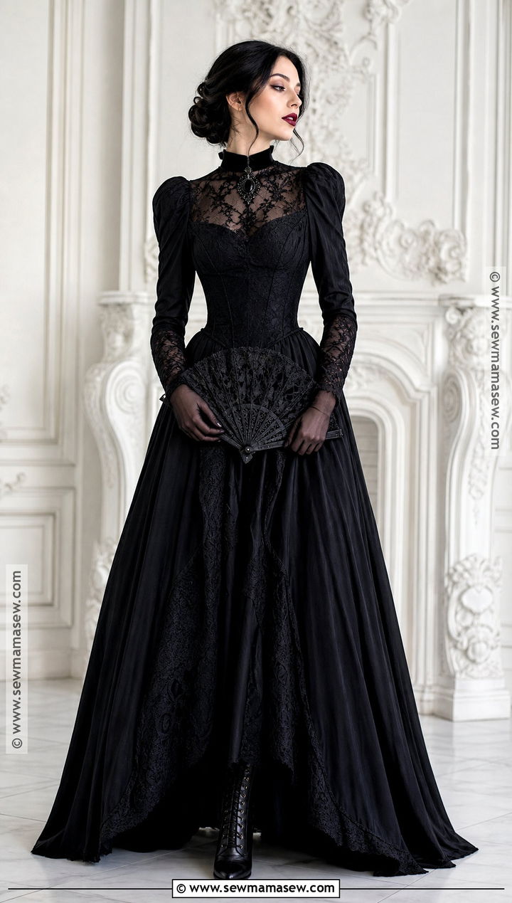 Black Victorian Vampire Dress - 30 black vampire dress ideas