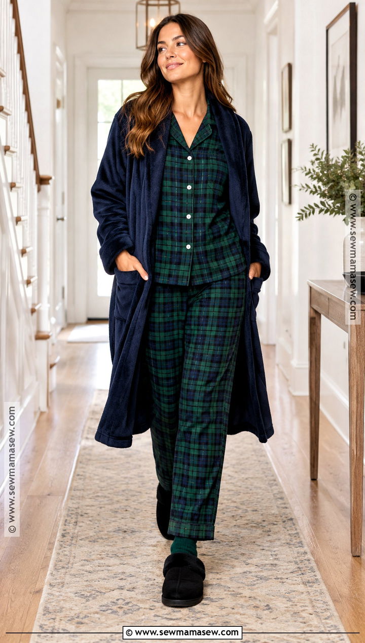 Black Watch Plaid Pajama Set - 20 autumn pajamas