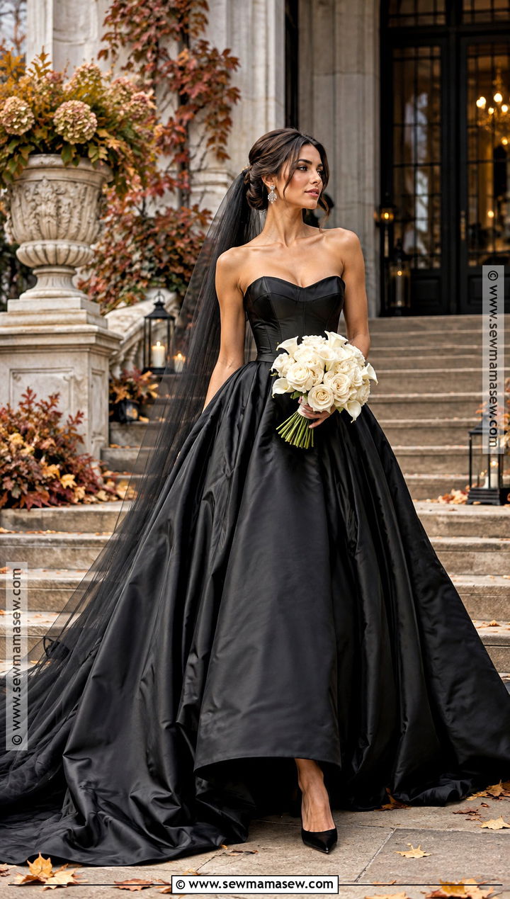 Black Wedding Dress For Fall - 15 Fall Bride Wedding Dress Ideas