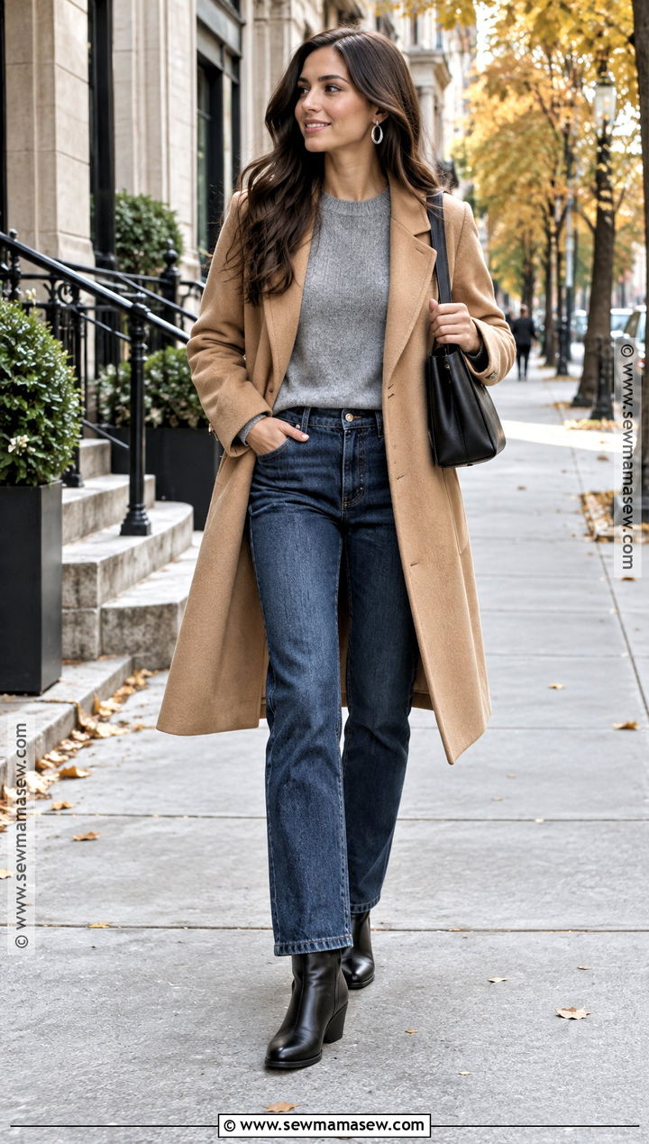 Black Wedge Boots With Straight Leg Jeans - 15 Fall Fashion Wedge Boots