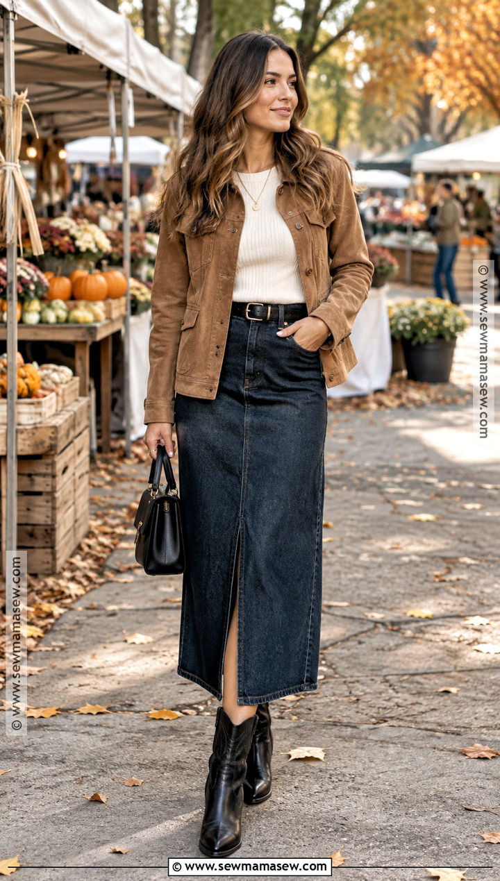 Black Western Boots With Denim Skirt - 20 black fall boots