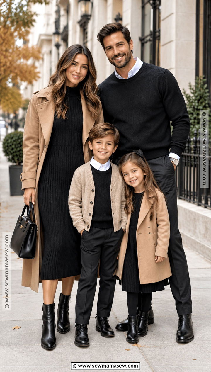 Black White And Tan Fall Family Outfit - 15 fall family inspo outfits