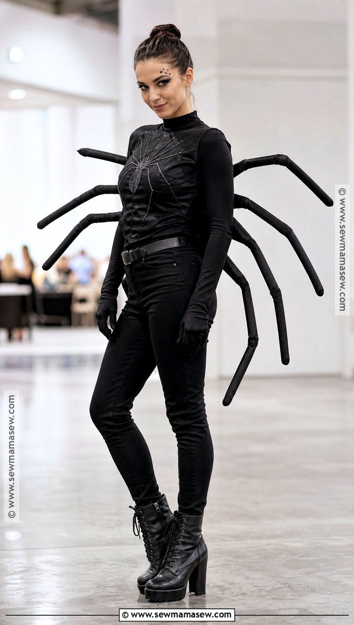 Black Widow Spider Costume With Extra Legs - 35 all black costume ideas