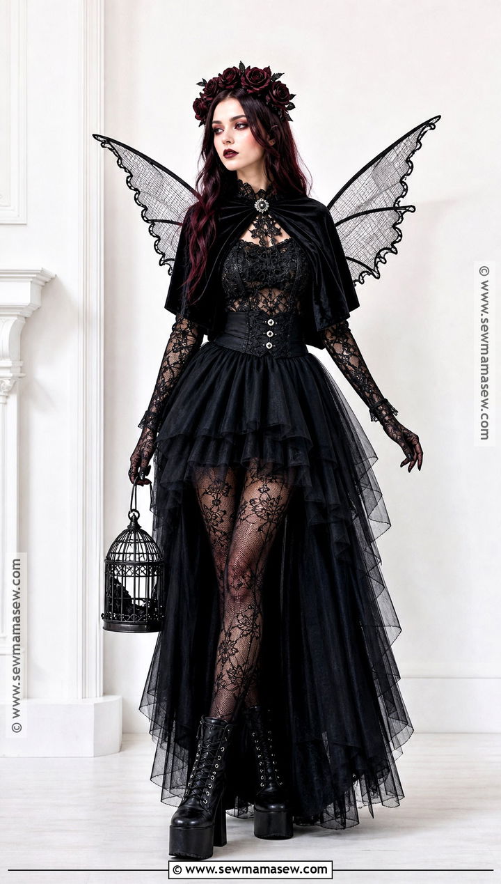 Black Wings Gothic Fairy Costume - 30 black wings costume ideas