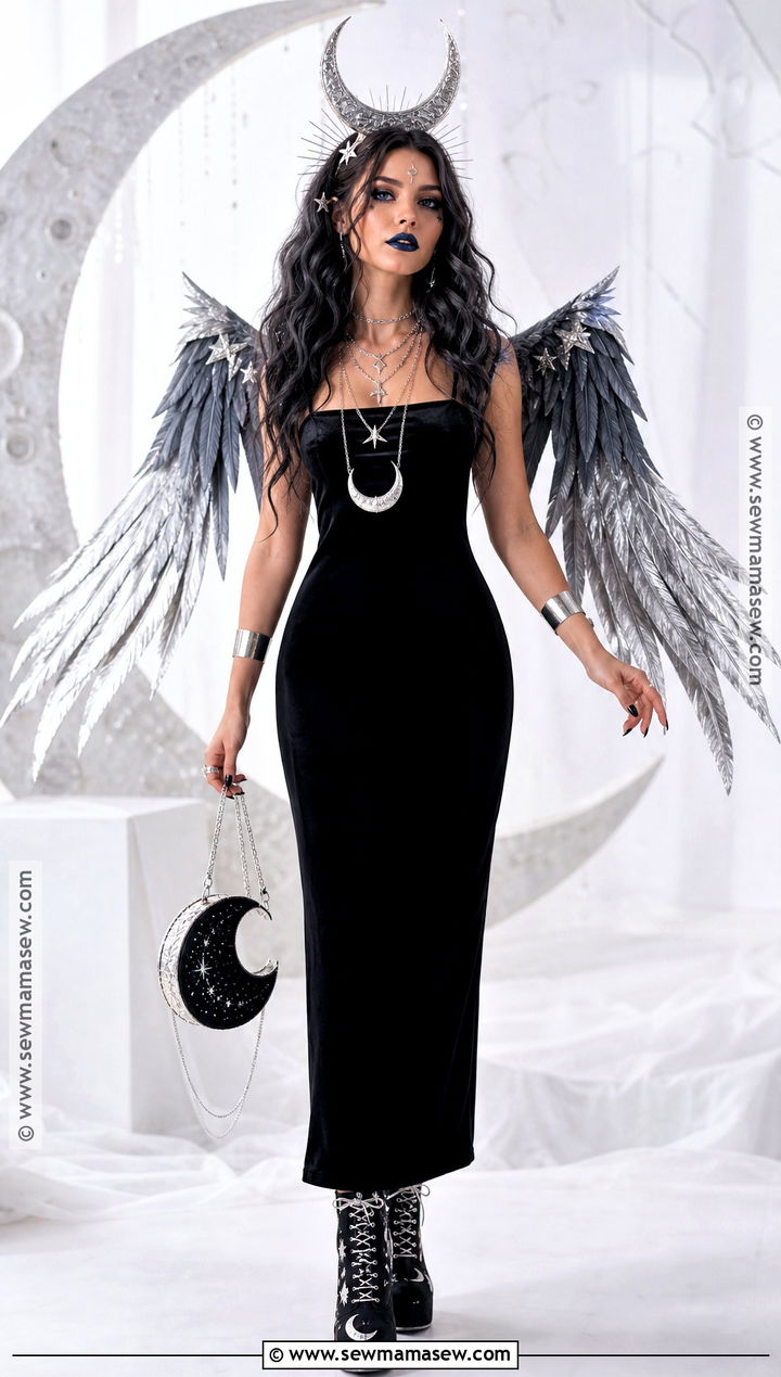 Black Wings Moon Angel Costume - 30 black wings costume ideas