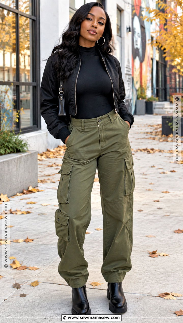 Black Women Fall Cargo Pants Outfit - 25 fall fits for black women