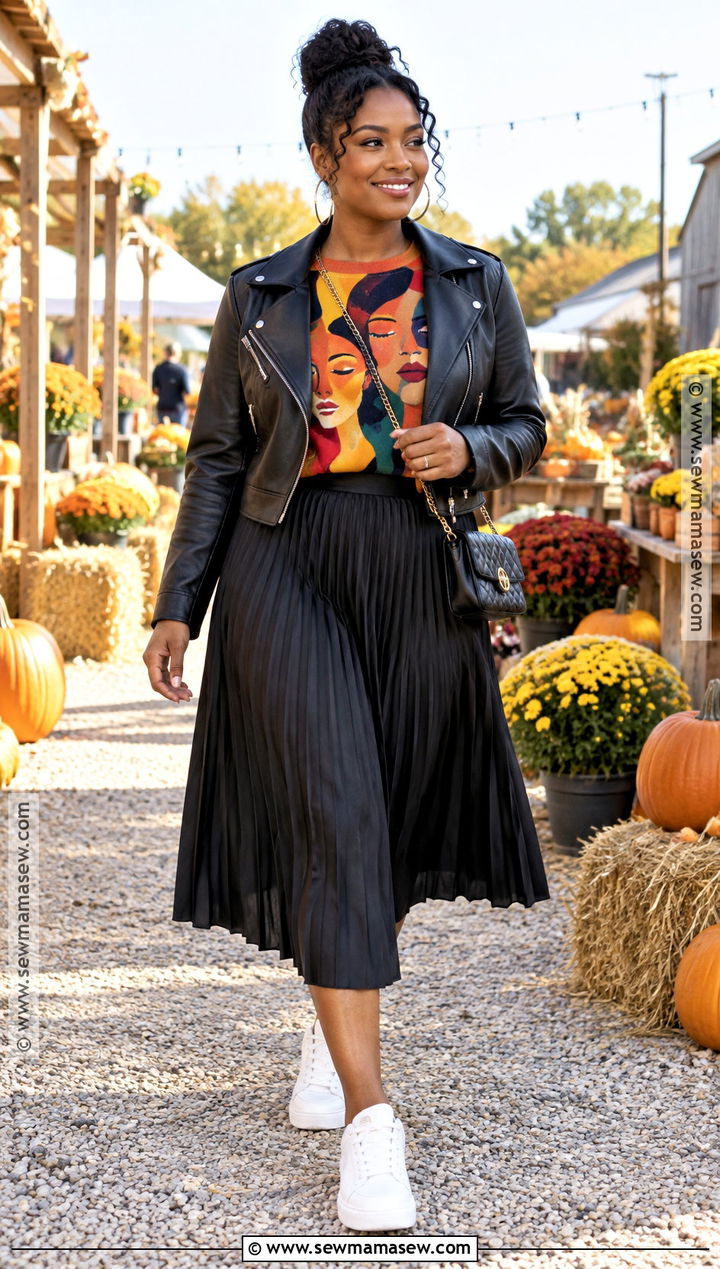 Black Women Fall Graphic Sweatshirt Outfit - 25 fall fits for black women