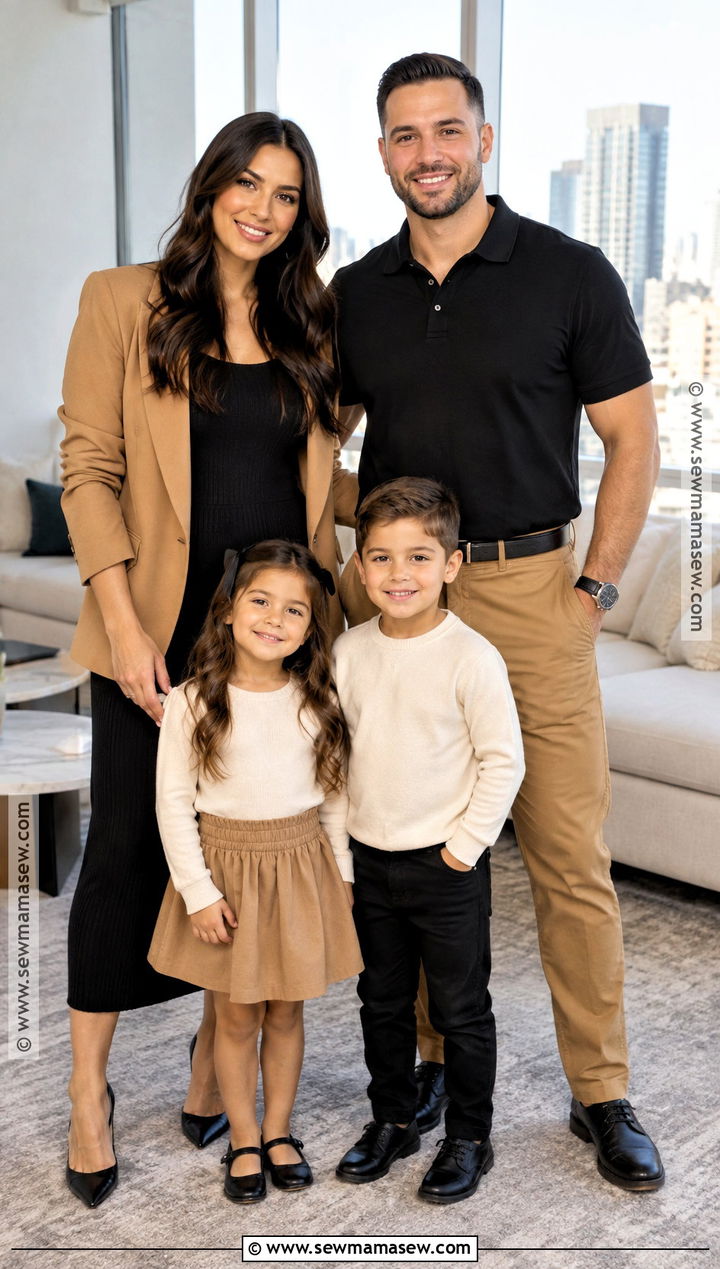 Black and Camel Thanksgiving Family Outfit - 25 thanksgiving family outfits