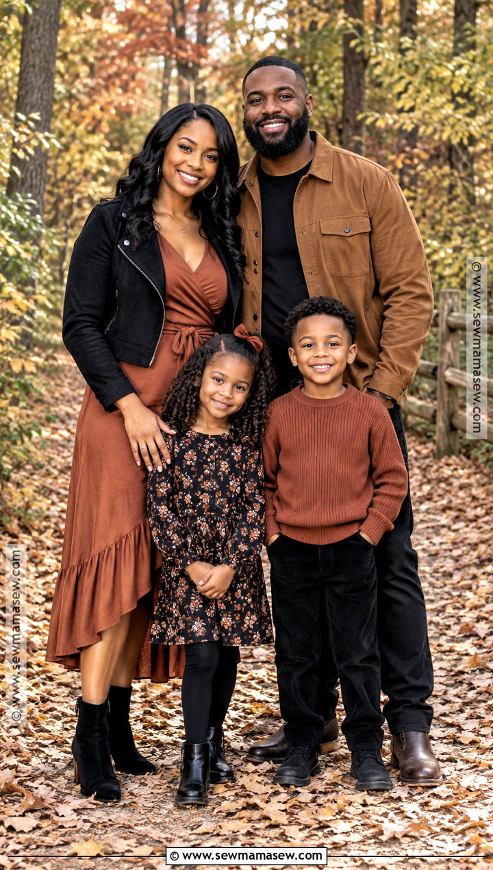 Black and Rust Fall Family Picture Outfit - 20 fall family pictures outfits black