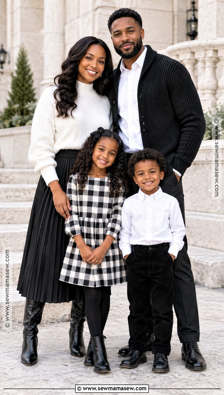 Black and White Fall Family Picture Outfit - 20 fall family pictures outfits black