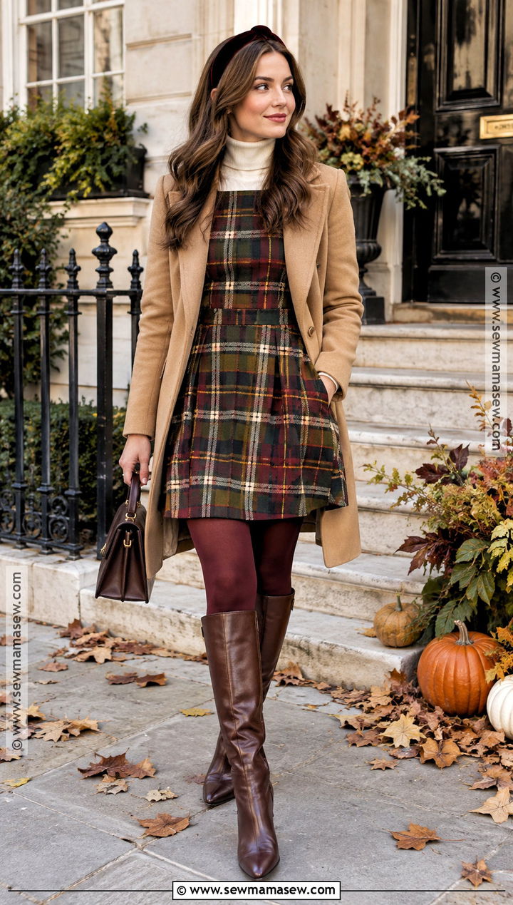 Blair Waldorf Plaid Dress Outfit - 20 Blair Waldorf Thanksgiving Outfit Ideas