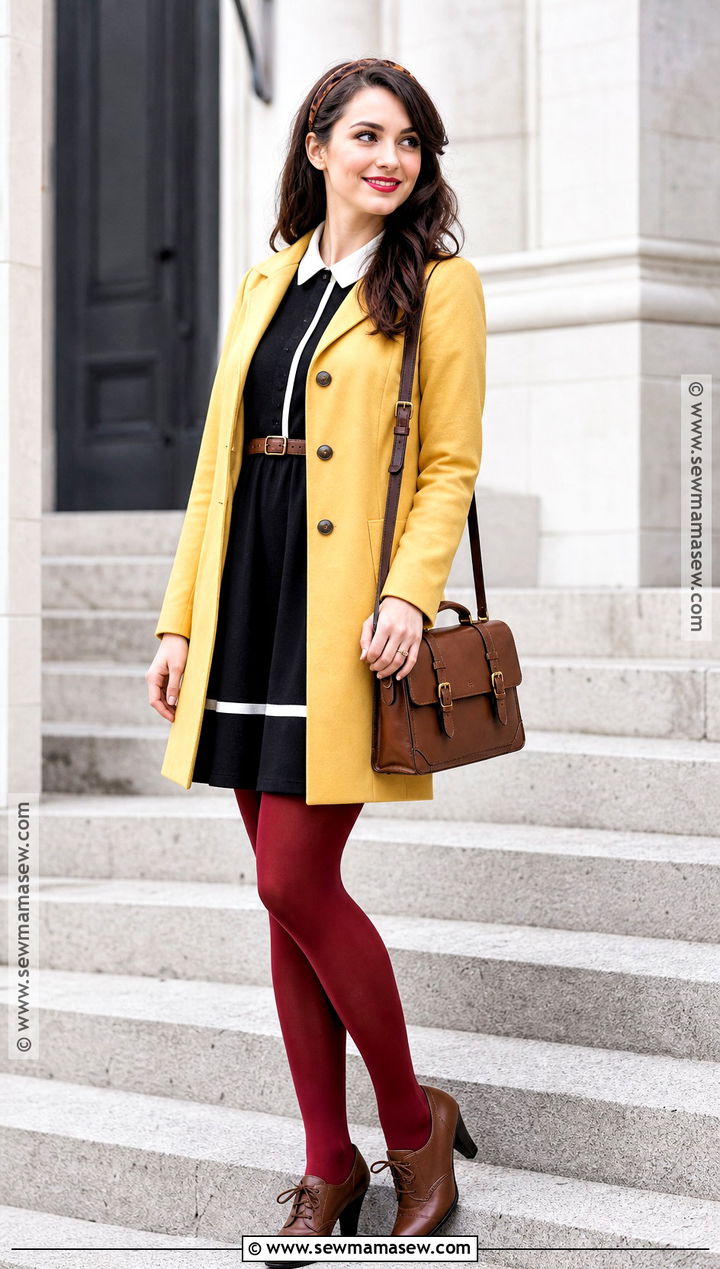 Blair Waldorf Yellow Coat Costume With Red Tights - 40 blair waldorf costume ideas