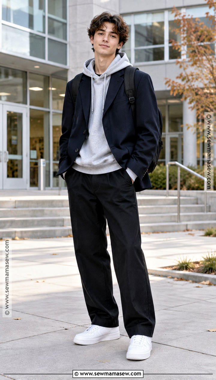 Blazer And Hoodie Autumn School Outfit - 25 outfit ideas for school autumn