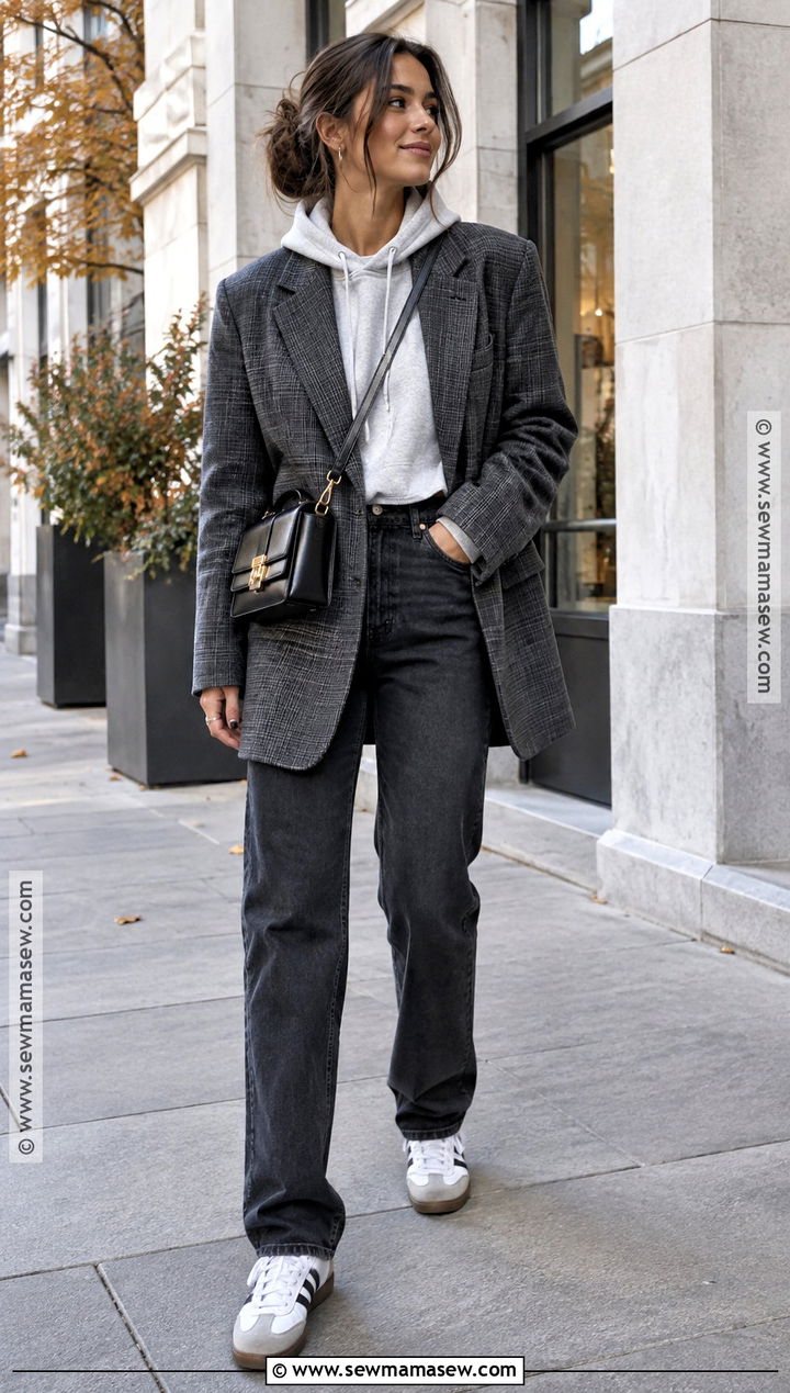 Blazer And Hoodie Streetwear Outfit - 20 streetwear autumn outfits