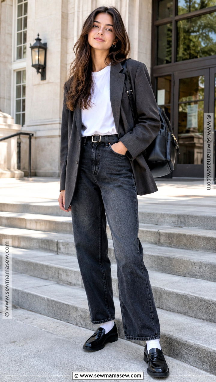 Blazer And Jeans Outfit - 15 masc back to school outfits