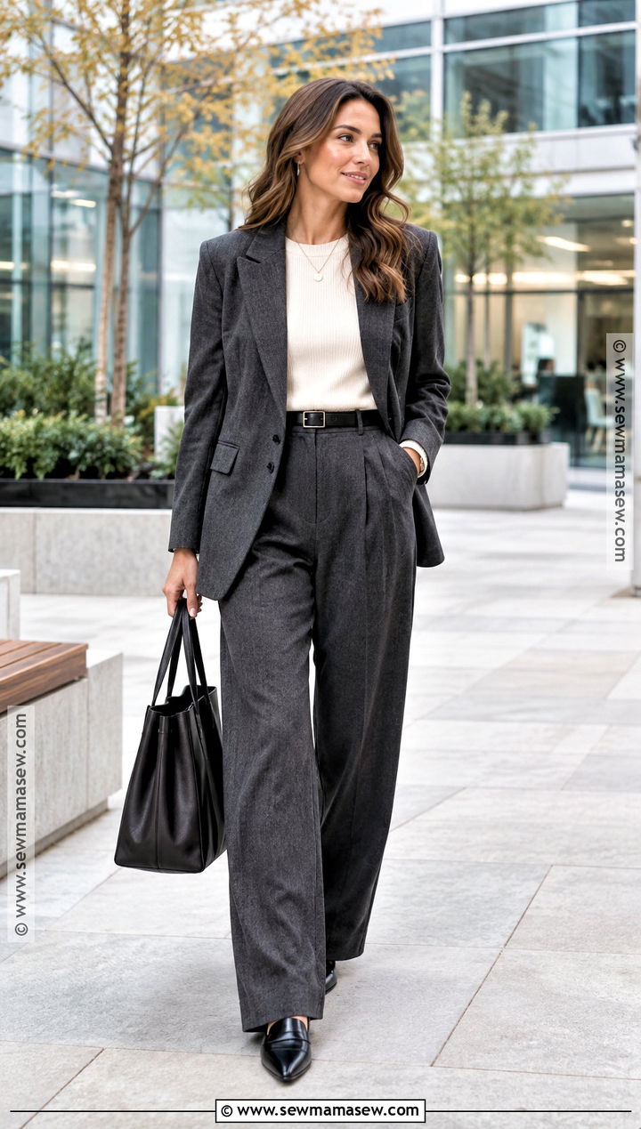 Blazer And Matching Trousers Fall Outfit Collage - 15 Fall Outfit Inspiration Collage Ideas