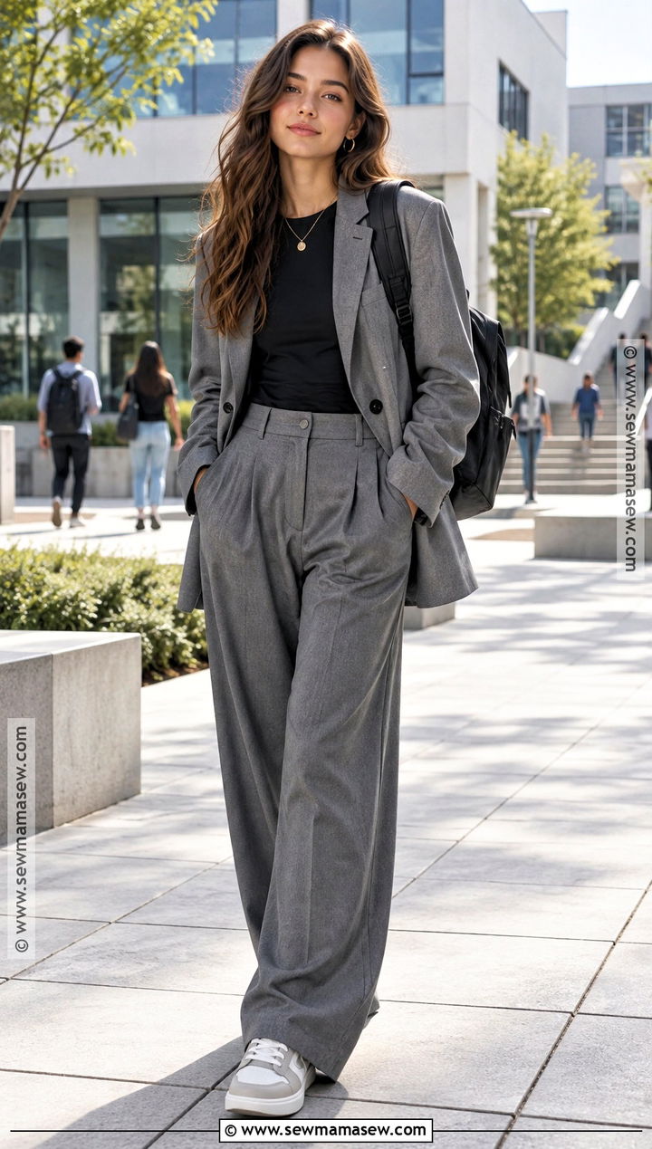 Blazer And Relaxed Trousers Back To School Outfit - 15 Back To School Wishlist Clothes