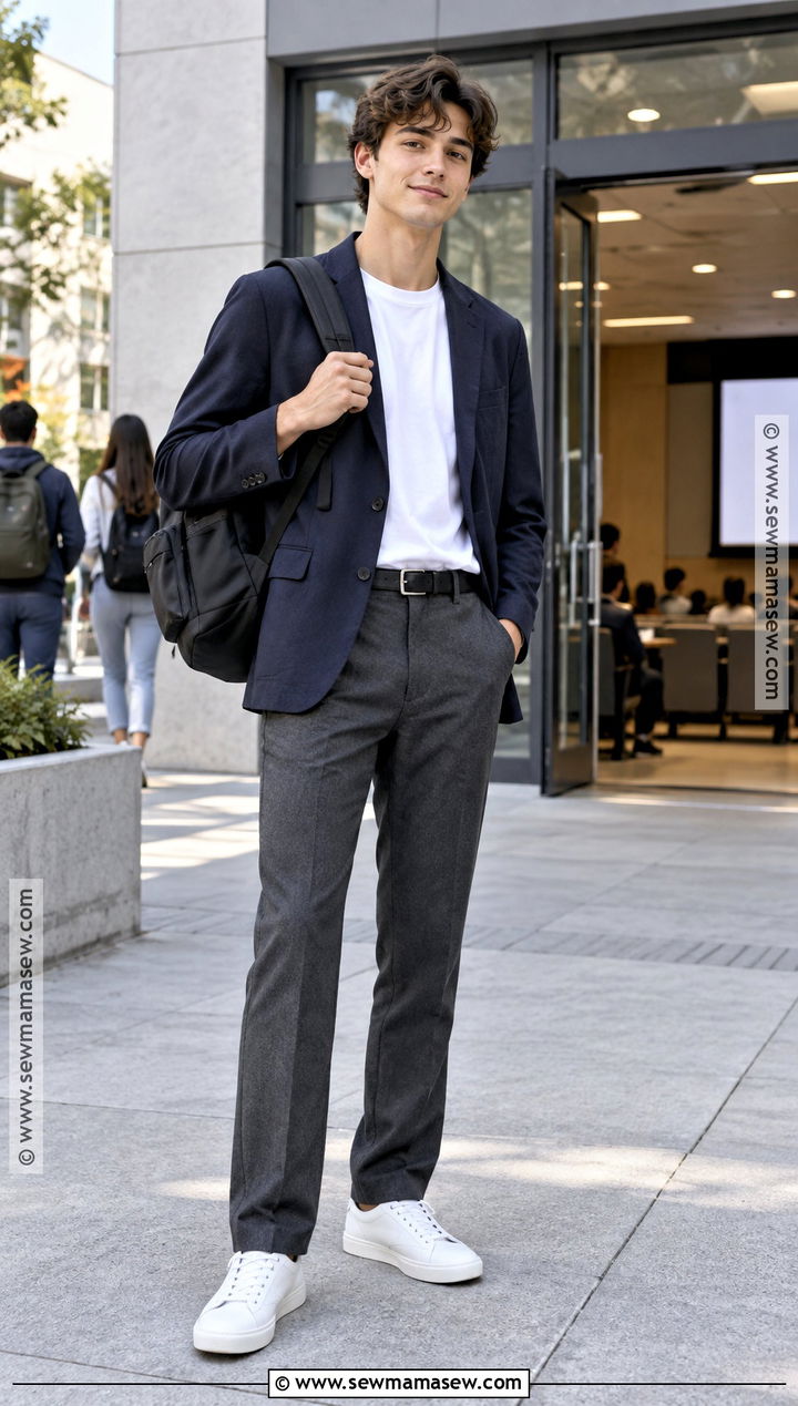 Blazer And T Shirt Back To School Outfit - 25 back to school outfits for men