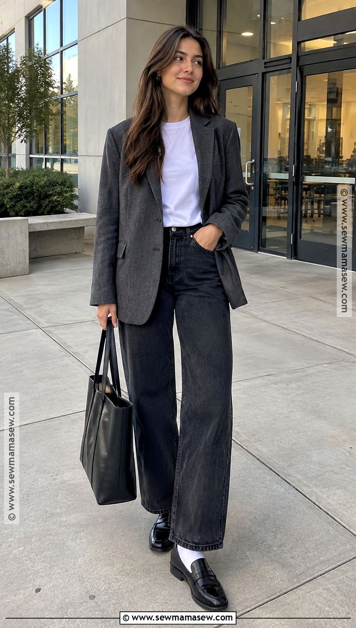 Blazer And T Shirt Fall School Outfit - 15 simple fall school outfits