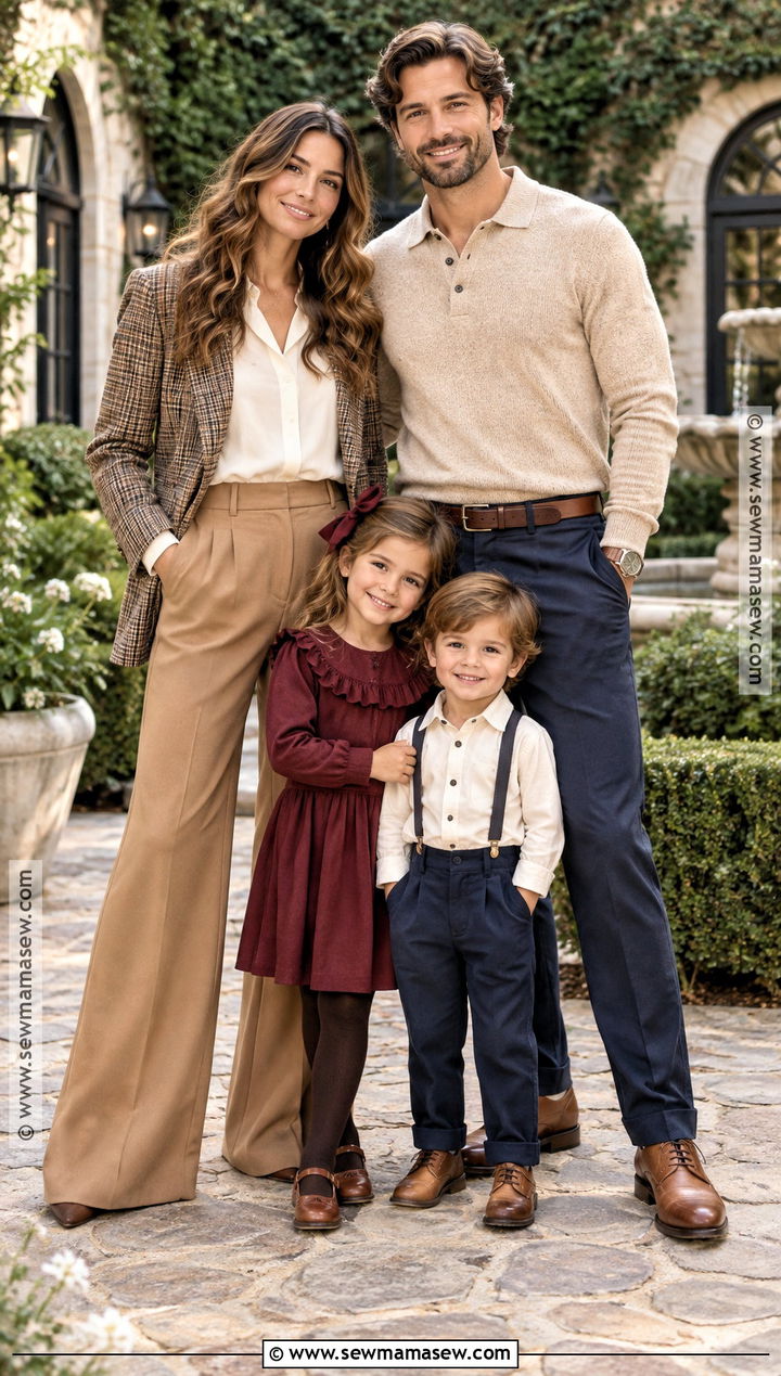 Blazer And Trousers October Family Photo Outfits - 25 october family photos outfits