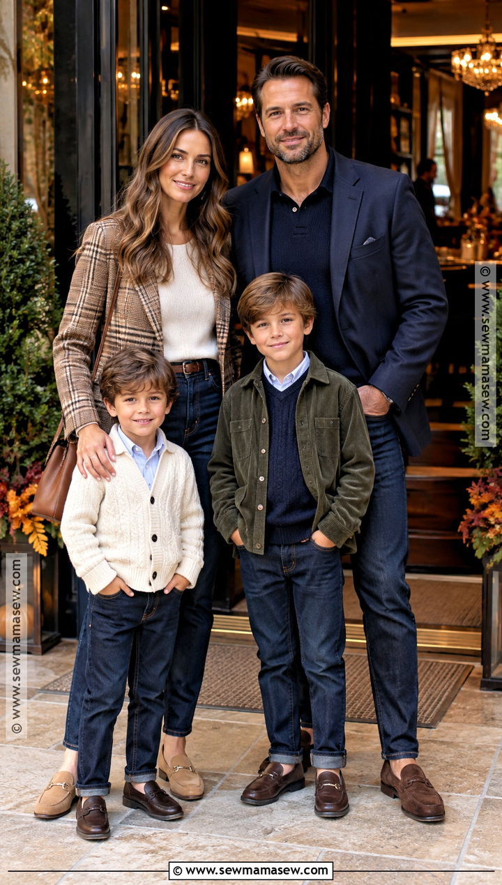 Blazer and Dark Jeans Thanksgiving Family Outfit - 25 thanksgiving family outfits