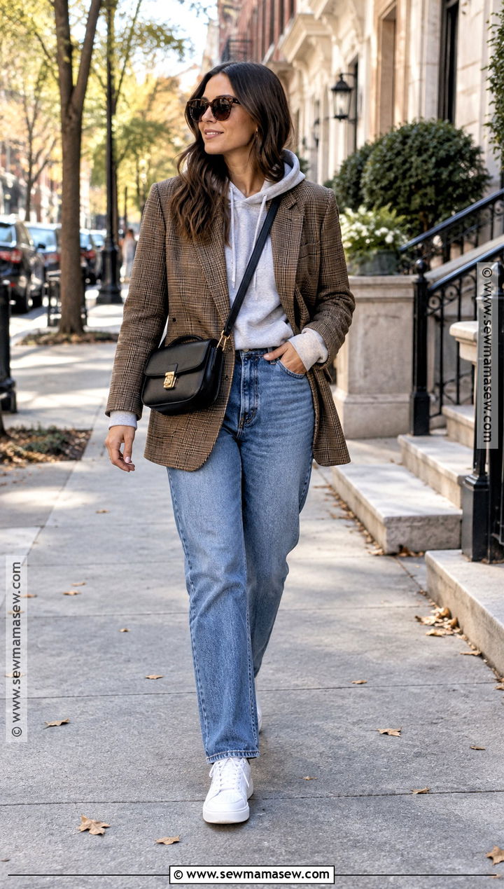 Blazer and Hoodie Fall Outfit - 25 Fall Outfit Inspo Ideas 2026