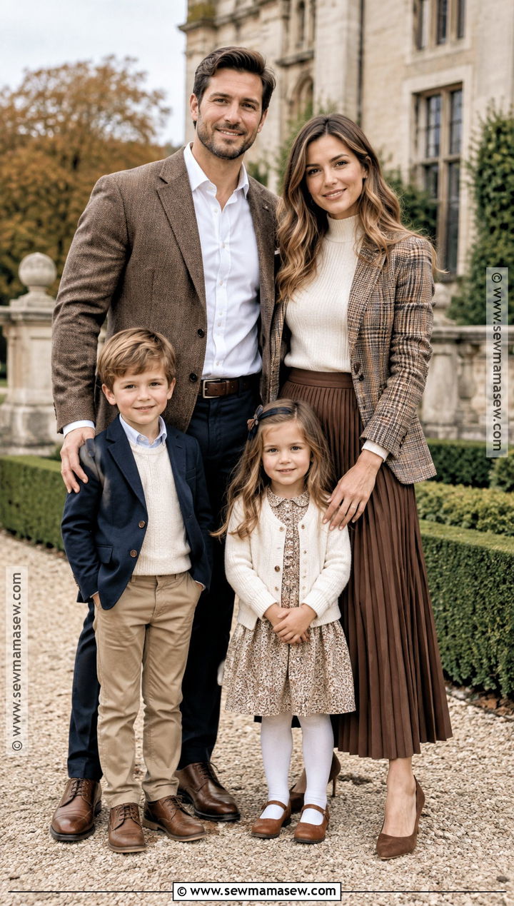 Blazer and Midi Skirt Fall Family Picture Outfit - 15 fall clothes for family pictures