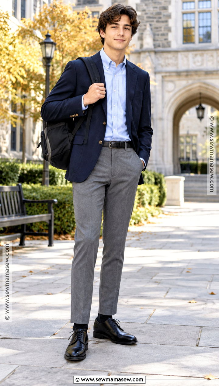 Blazer and Tailored Pants Fall School Uniform - 15 fall school uniform ideas