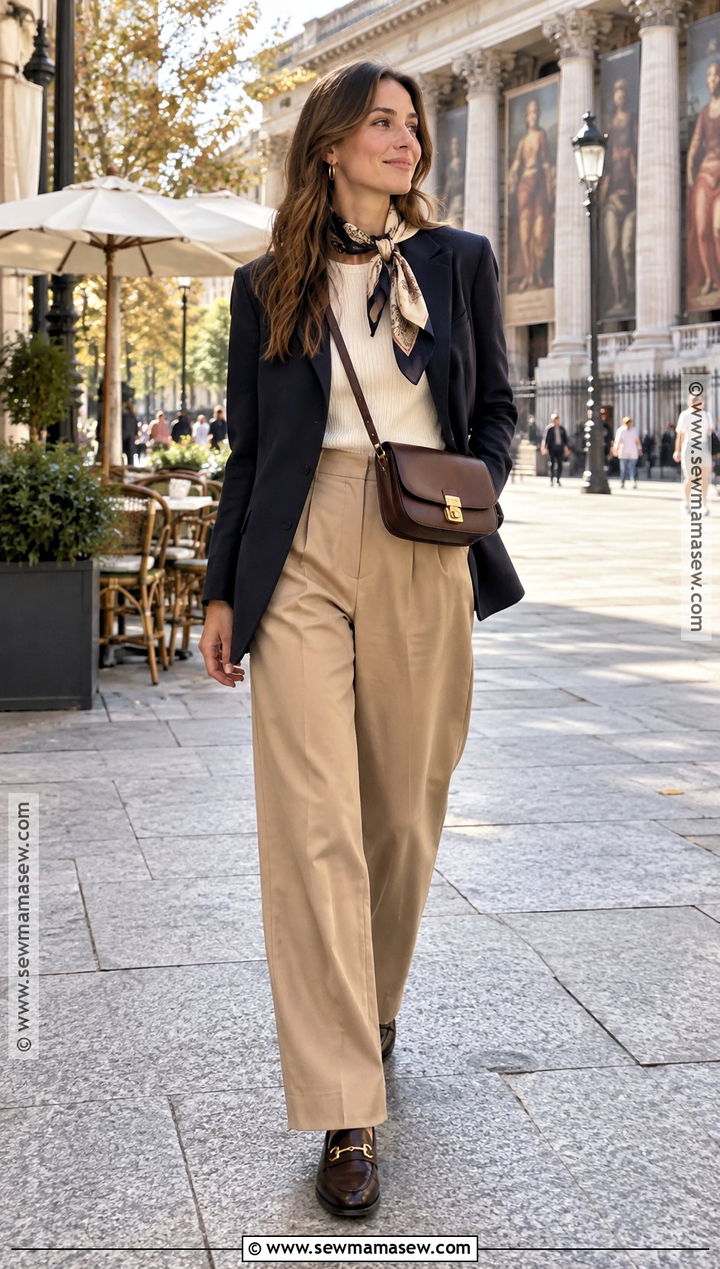 Blazer and Wide Leg Trousers Spain October Outfit - 20 spain in october outfits