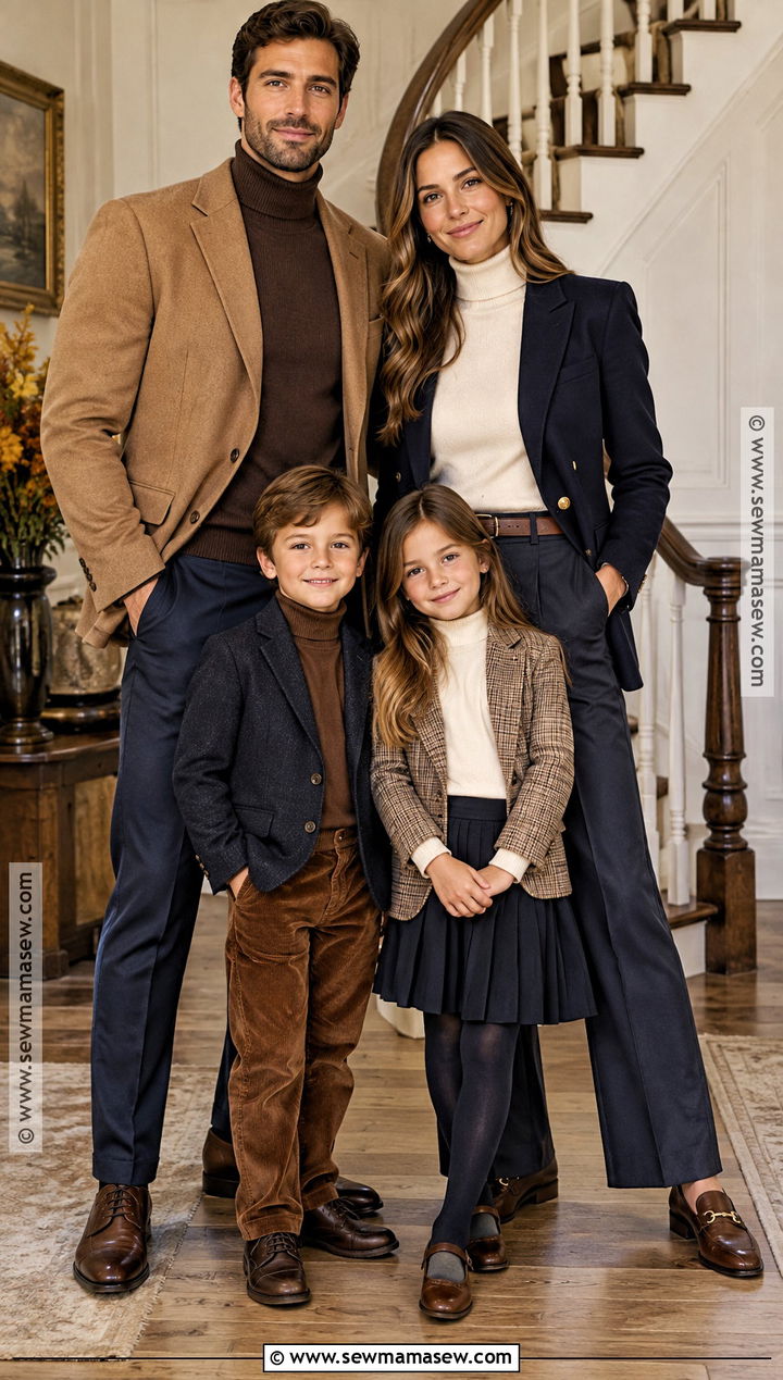 Blazers and Turtlenecks Thanksgiving Family Outfit - 20 thanksgiving outfit ideas for family