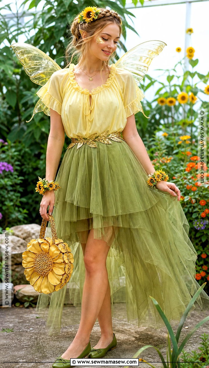 Blonde Sunflower Fairy Costume - 40 halloween costumes blonde