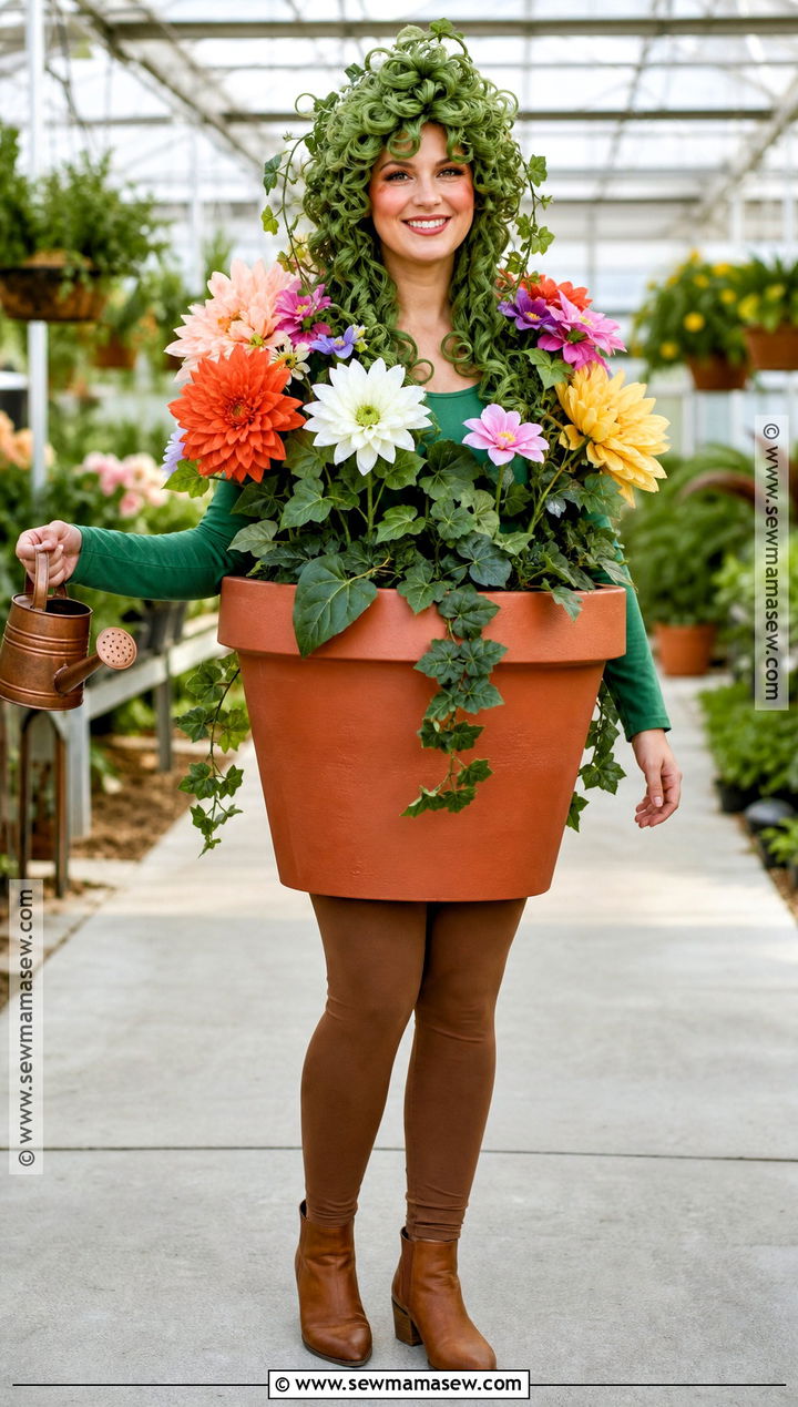 Blooming Flower Pot Costume - 30 cute unique halloween costumes