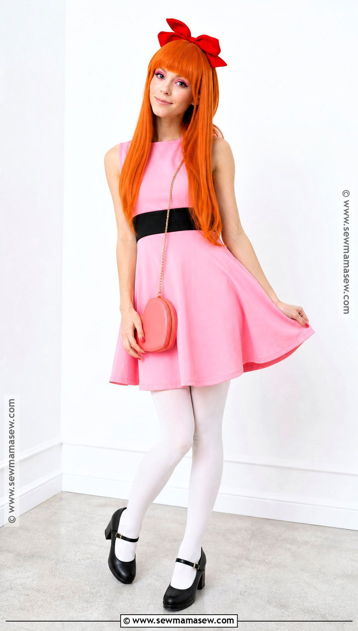 Blossom Costume With Pink Dress - 30 Cartoon Network Costumes