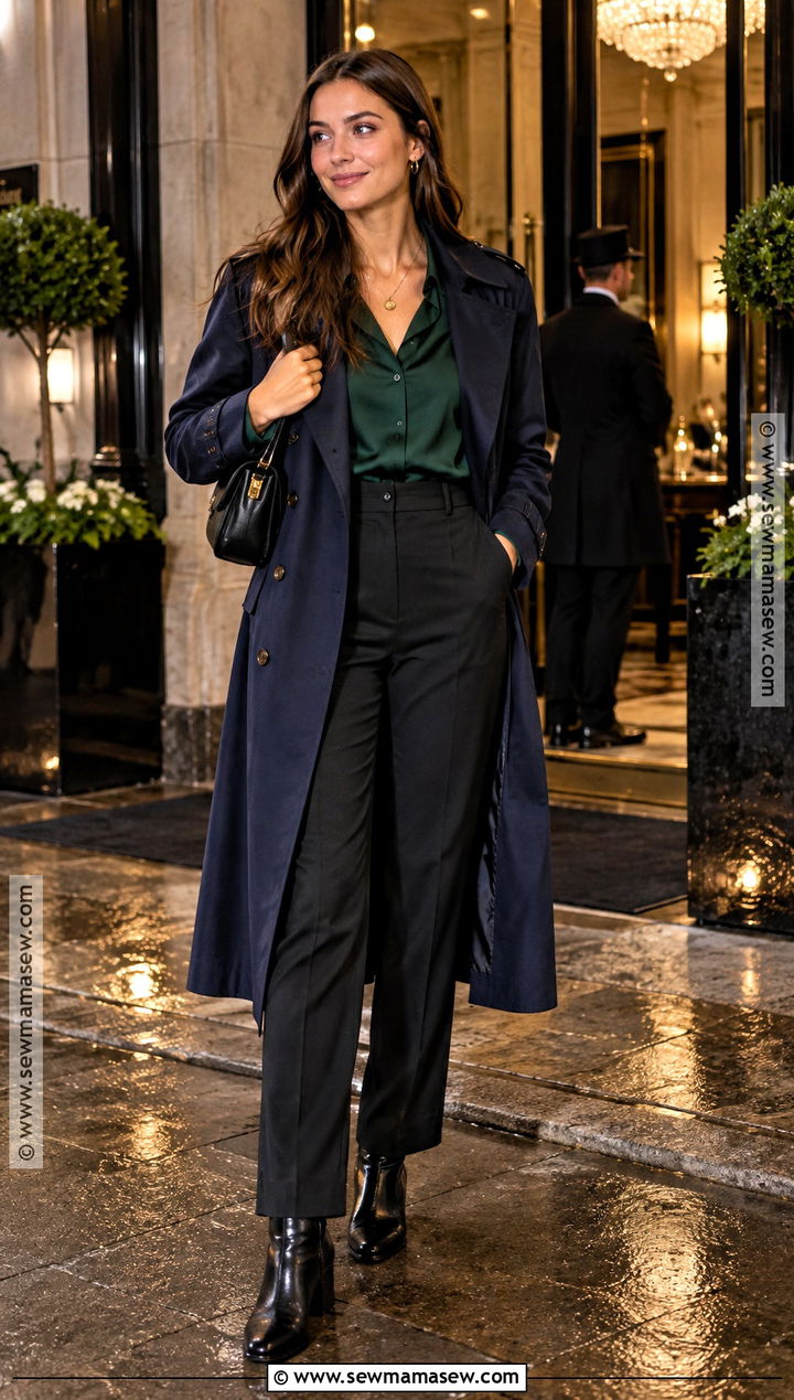 Blouse With Trousers And Waterproof Ankle Boots - 15 october ireland outfits