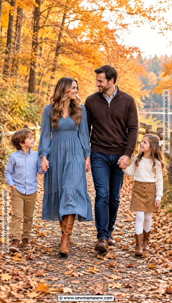 Blue And Brown Fall Family Picture Outfit - 25 outdoor fall family pictures outfits