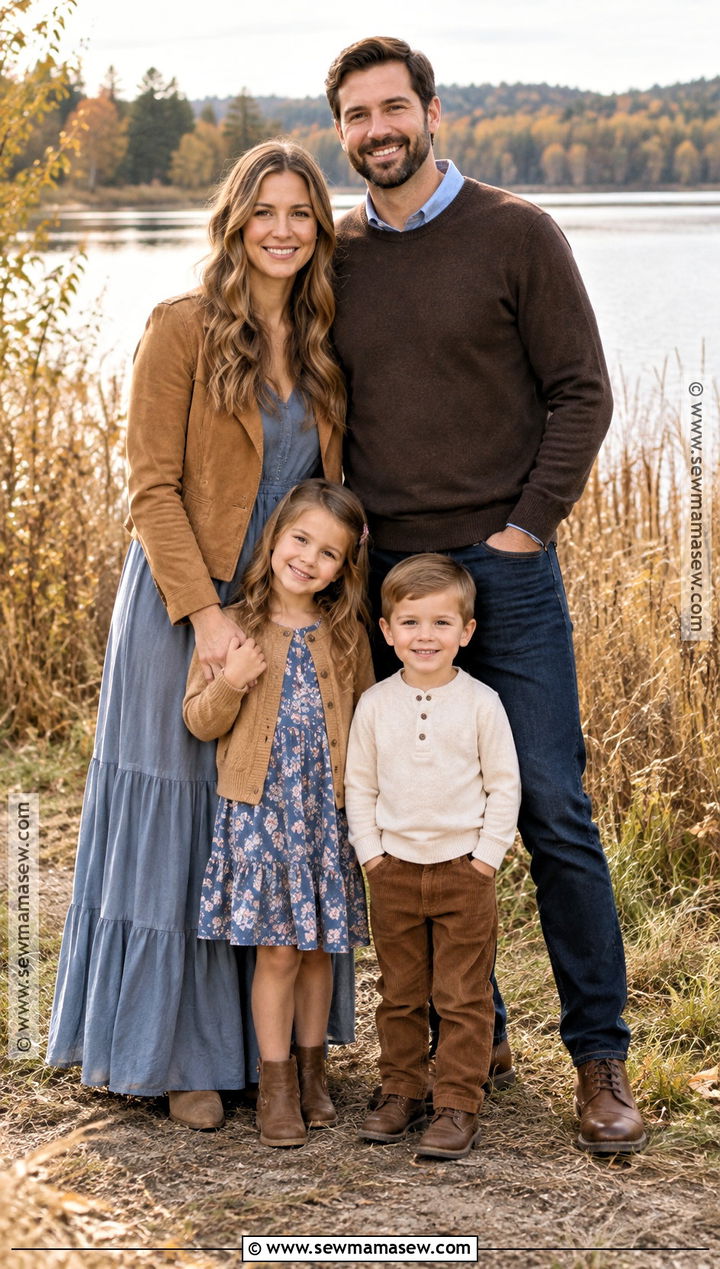 Blue And Brown Fall Family Picture Outfits - 15 fall outfits for family pictures