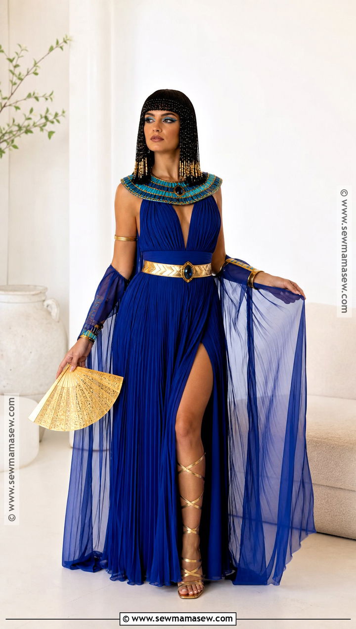 Blue And Gold Cleopatra Costume - 30 Egypt Costume Ideas for Women