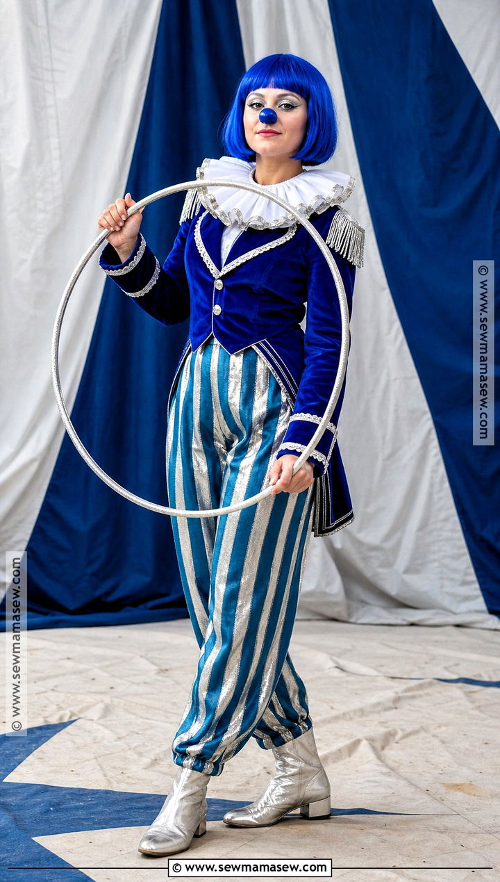 Blue And Silver Circus Clown Costume - 30 circus clown costume ideas