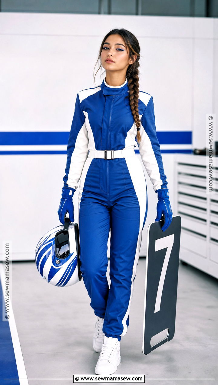 Blue And White F1 Driver Costume - 30 F1 Halloween Costume Ideas for Women